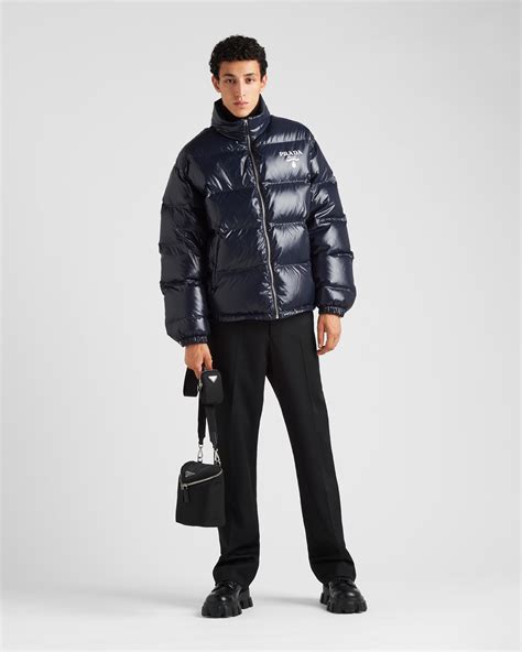 prada babyblau jacke|prada re nylon down jacket.